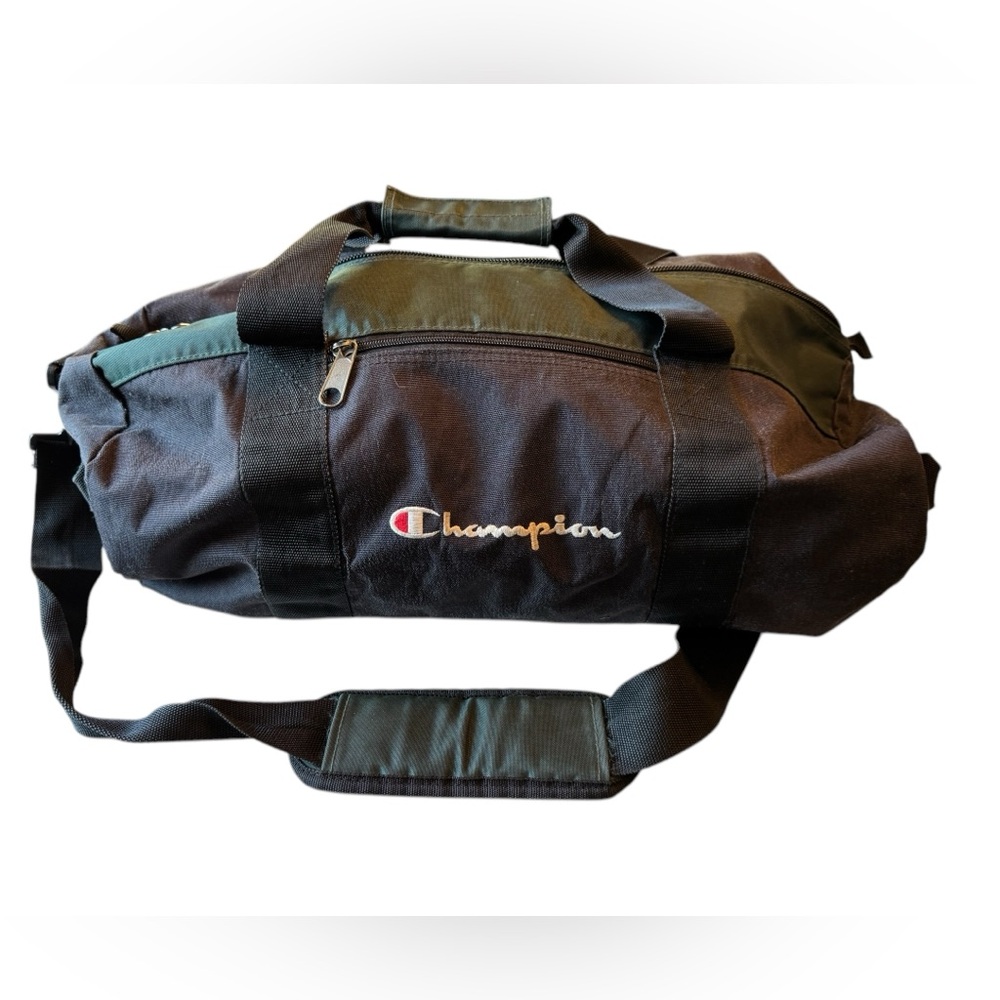 Champion High End Black and Green Men's Gym Overnighter Duffel Bag MINTY